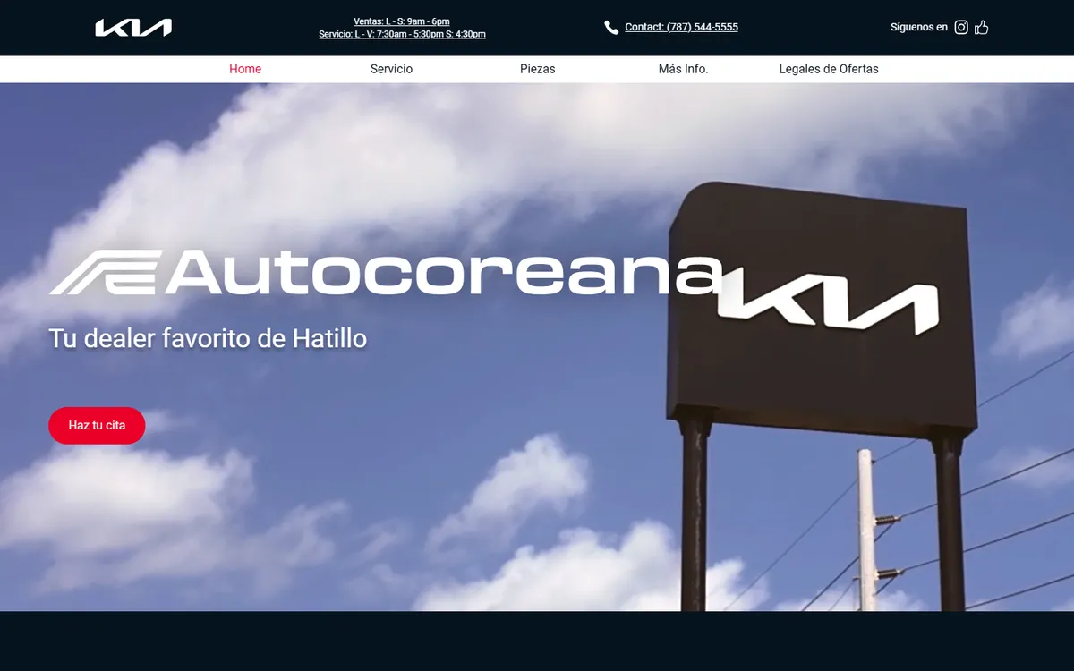 Página web de Autocoreana